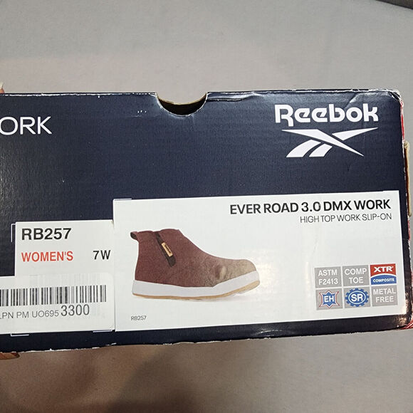 Reebok Womens Size 7W Ever Road 3.0 DMX Work Bootie Comp Toe Burgundy Purple - Picture 8 of 9